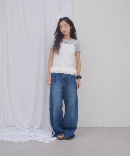 umm.By Discoat pattern 荷葉邊下擺吊帶背心 - Image 6