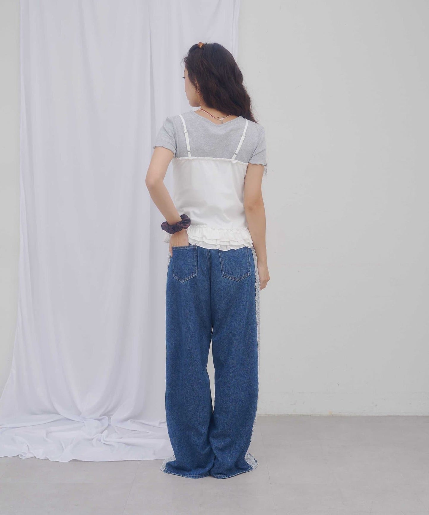 umm.By Discoat pattern 荷葉邊下擺吊帶背心 - Image 8