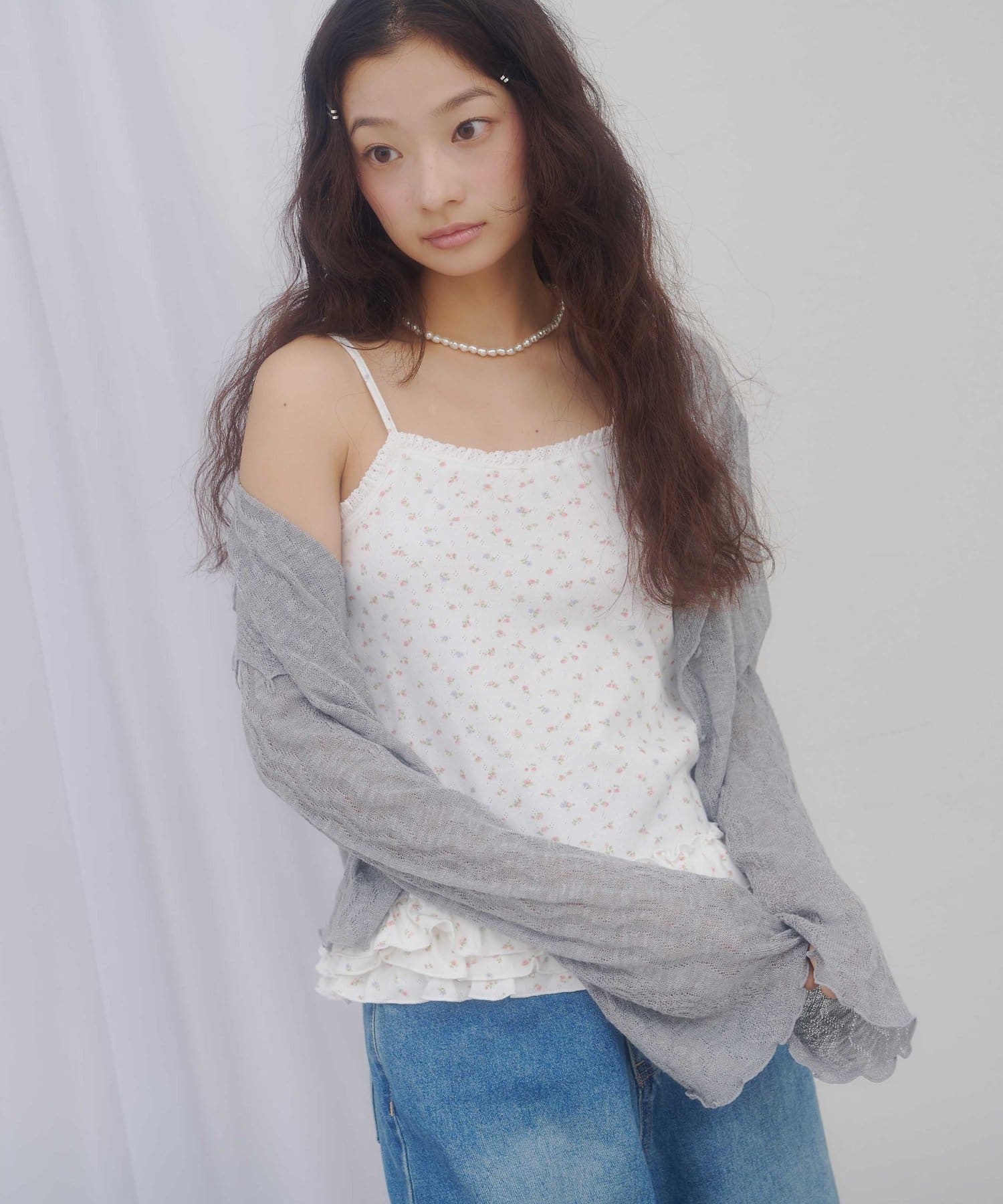umm.By Discoat pattern 荷葉邊下擺吊帶背心 - Image 19