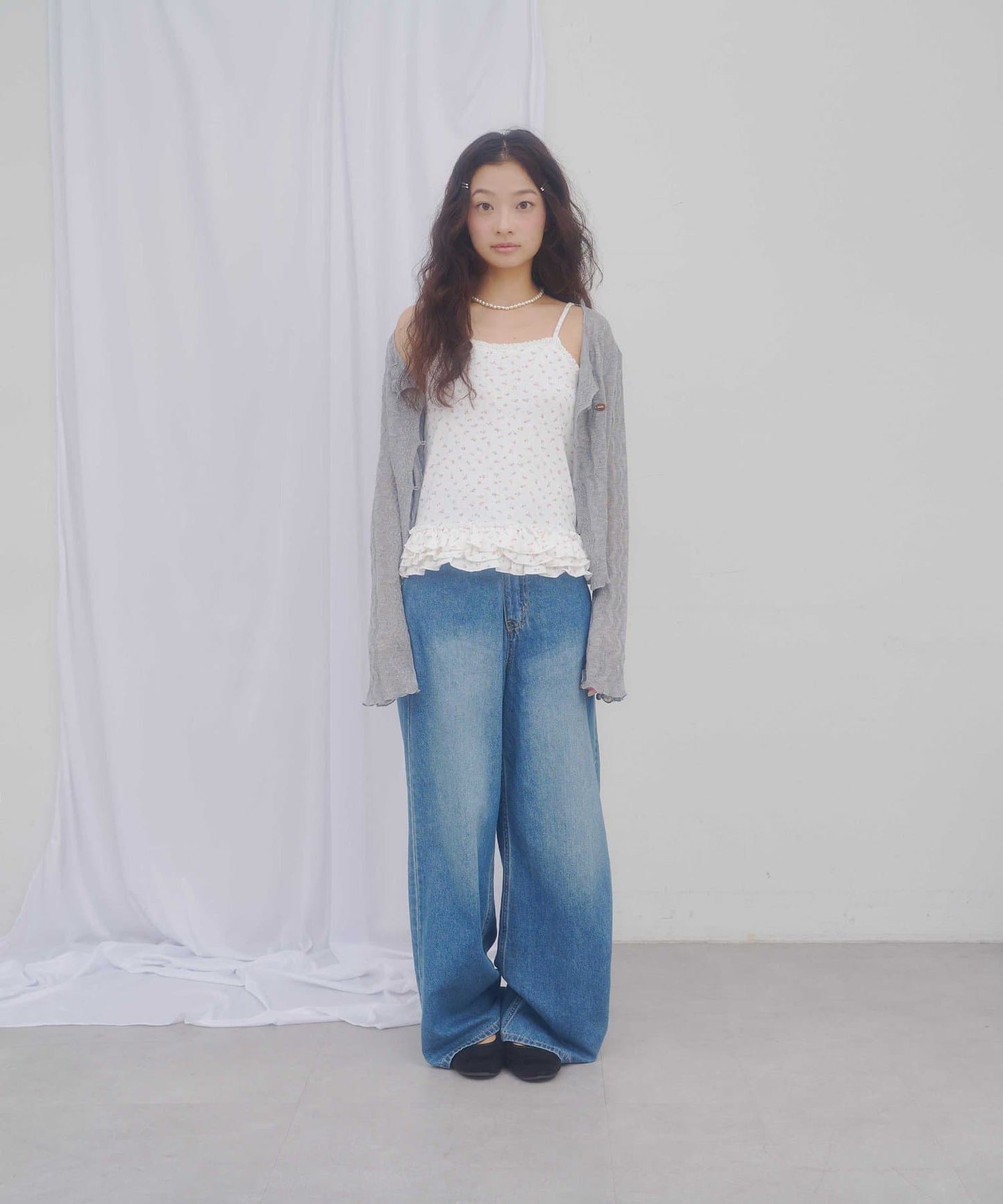 umm.By Discoat pattern 荷葉邊下擺吊帶背心 - Image 24