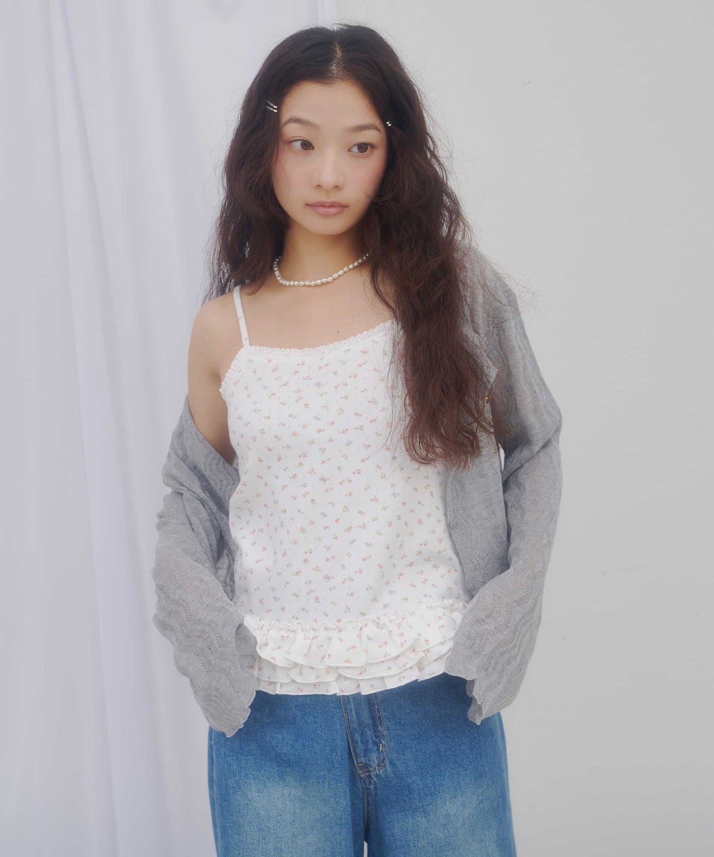 umm.By Discoat pattern 荷葉邊下擺吊帶背心 - Image 26