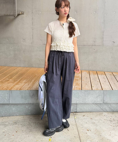 w closet 波點Lace荷葉邊短袖薄cardigan - Image 8