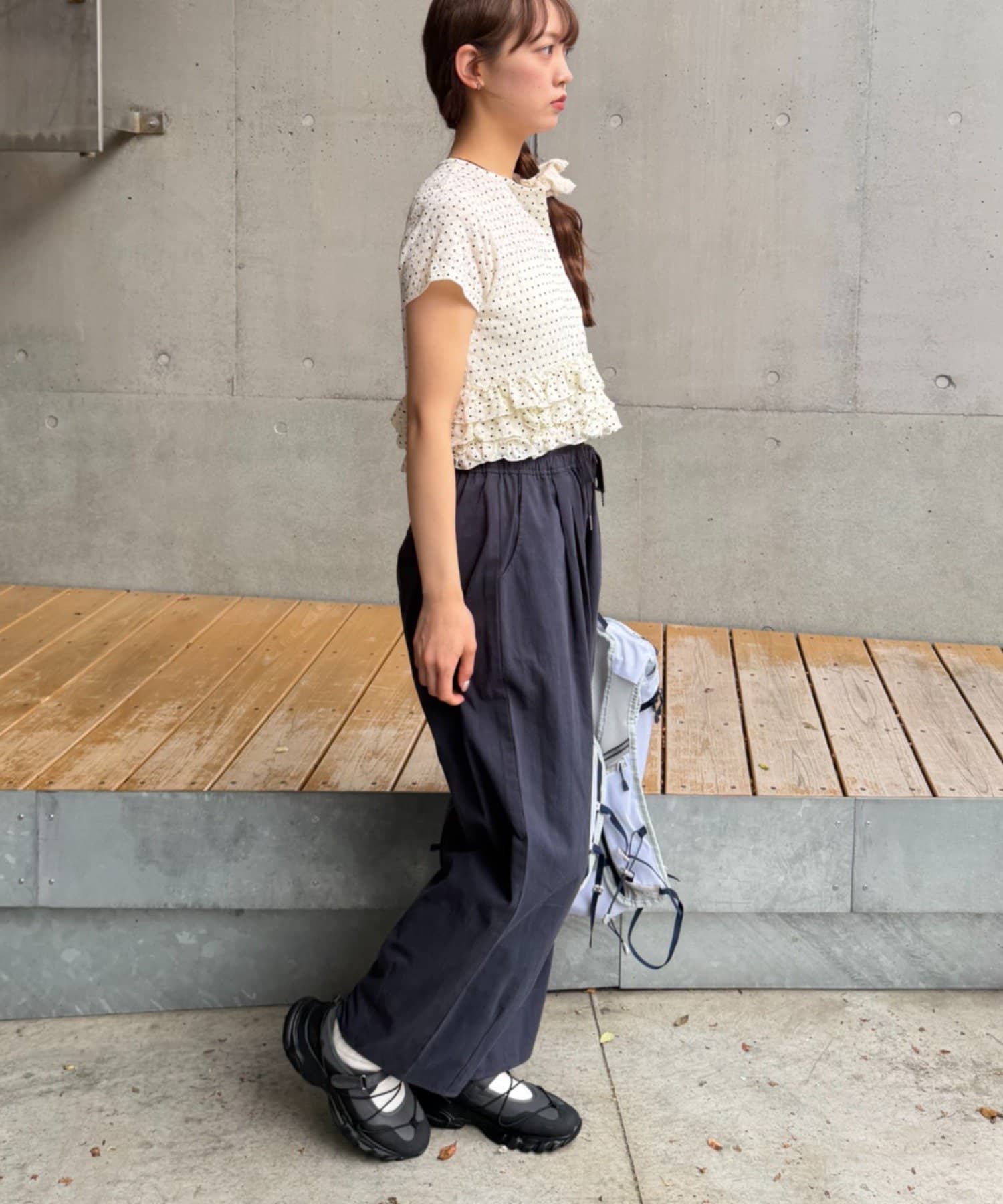 w closet 波點Lace荷葉邊短袖薄cardigan - Image 9