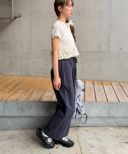 w closet 波點Lace荷葉邊短袖薄cardigan - Image 9