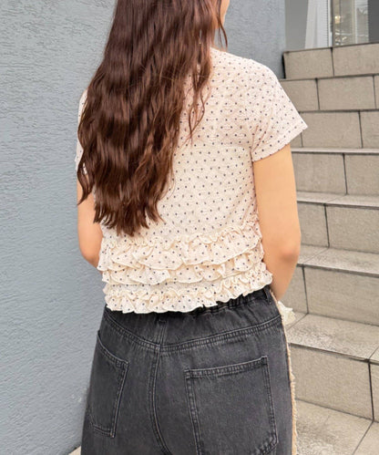 w closet 波點Lace荷葉邊短袖薄cardigan - Image 13