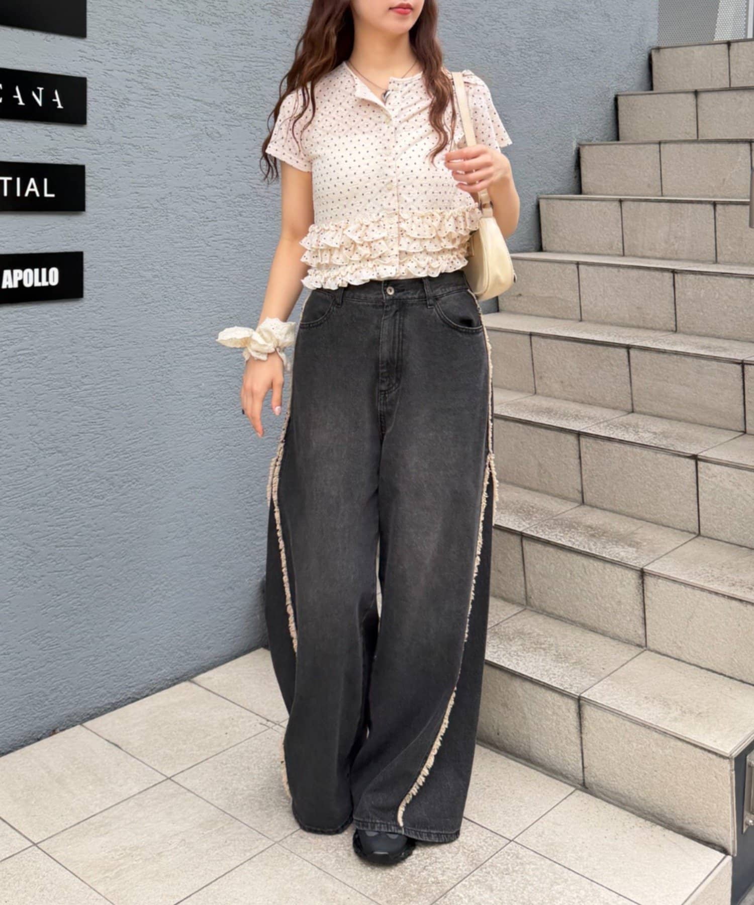 w closet 波點Lace荷葉邊短袖薄cardigan - Image 15