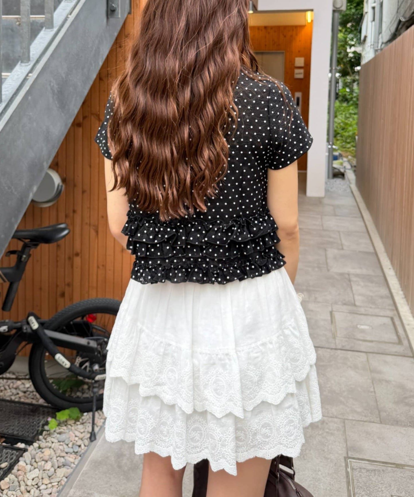 w closet 波點Lace荷葉邊短袖薄cardigan - Image 20