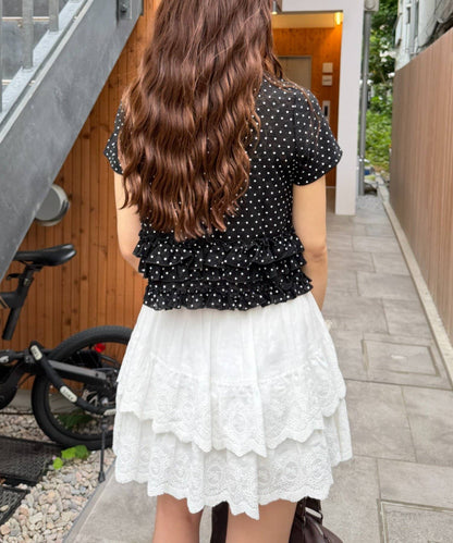 w closet 波點Lace荷葉邊短袖薄cardigan - Image 20
