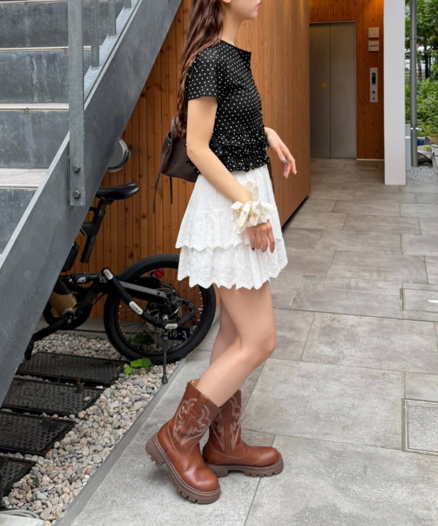 w closet 波點Lace荷葉邊短袖薄cardigan - Image 22