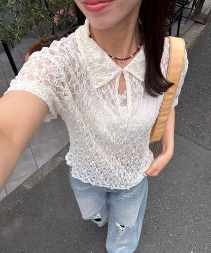 CIAOPANIC Lace Polo - Image 1