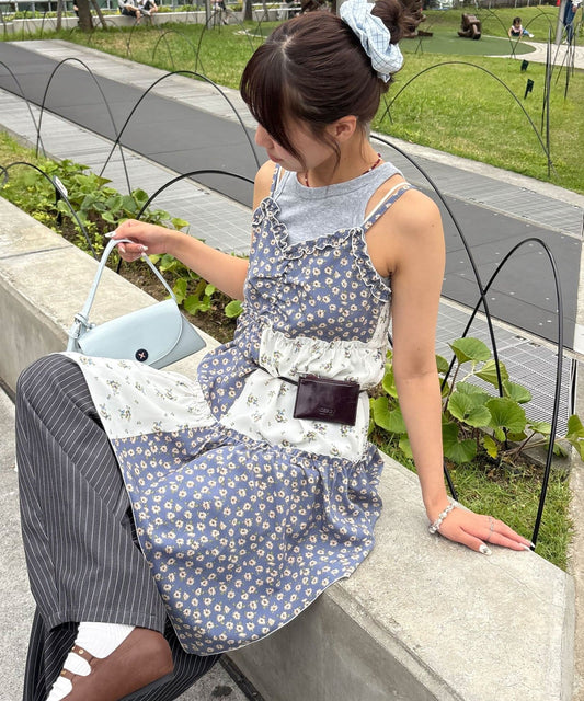 CIAOPANIC Flower patchwork camisole tunic dress - Image 1