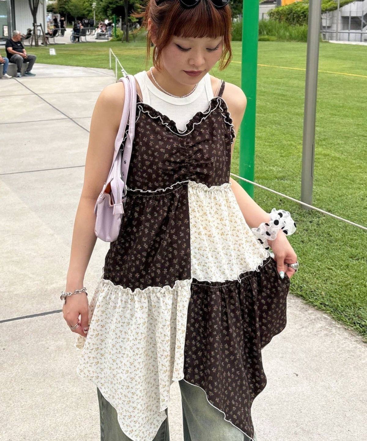 CIAOPANIC Flower patchwork camisole tunic dress - Image 3