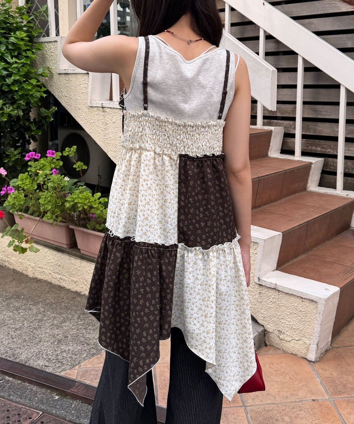 CIAOPANIC Flower patchwork camisole tunic dress - Image 23