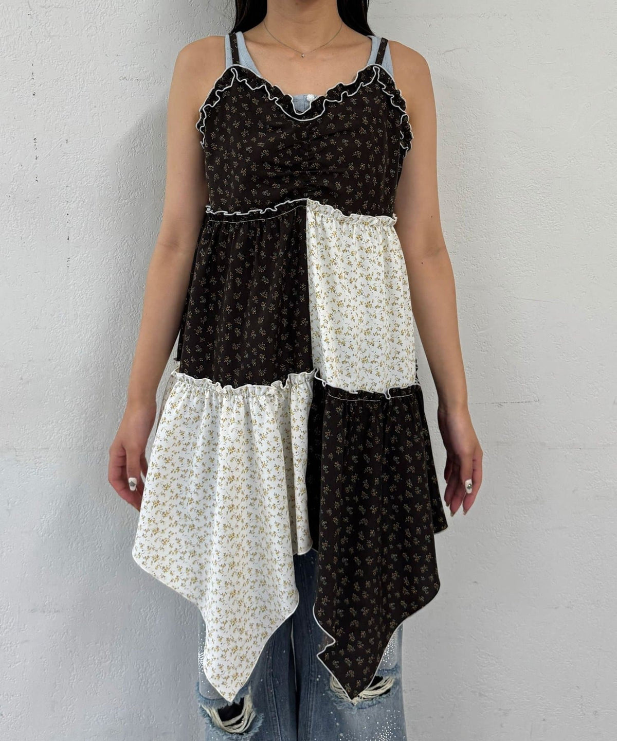 CIAOPANIC Flower patchwork camisole tunic dress - Image 27