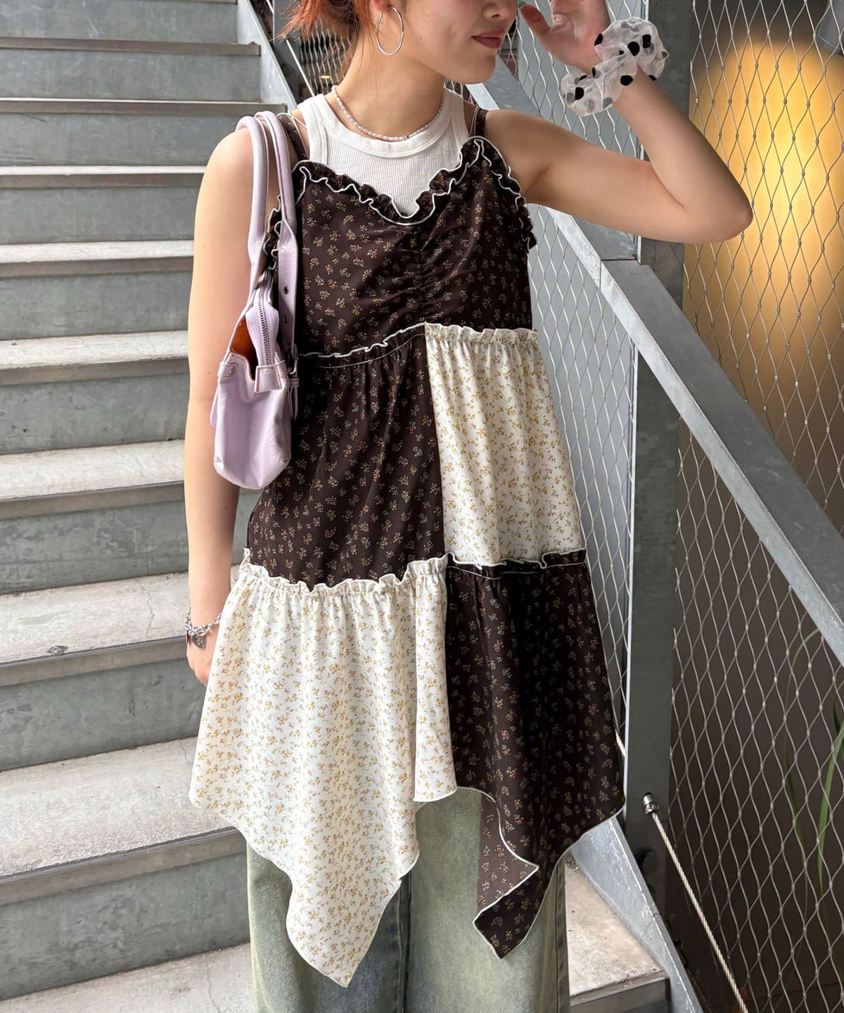 CIAOPANIC Flower patchwork camisole tunic dress - Image 12
