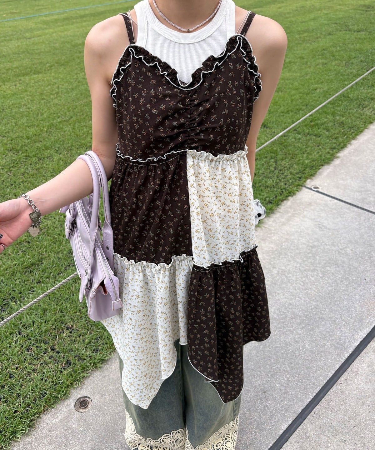 CIAOPANIC Flower patchwork camisole tunic dress - Image 13