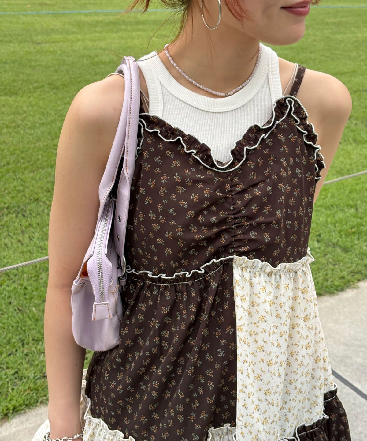 CIAOPANIC Flower patchwork camisole tunic dress - Image 14