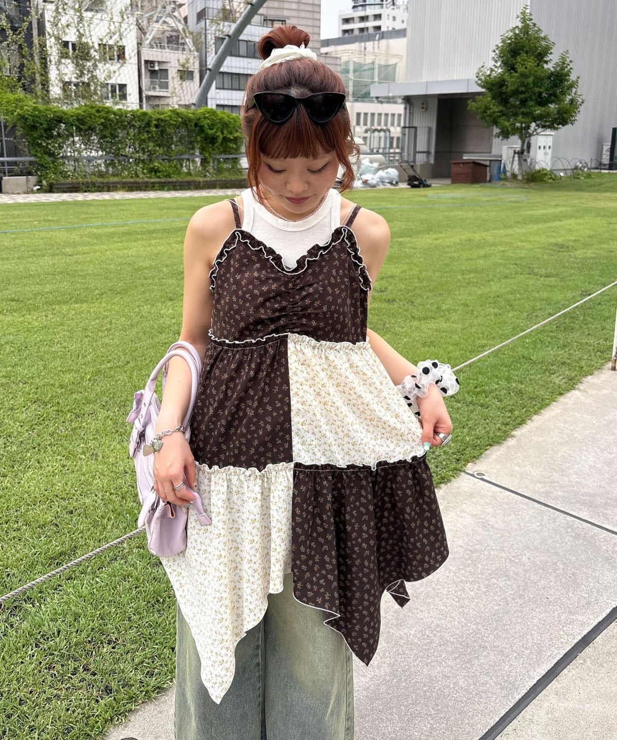 CIAOPANIC Flower patchwork camisole tunic dress - Image 15
