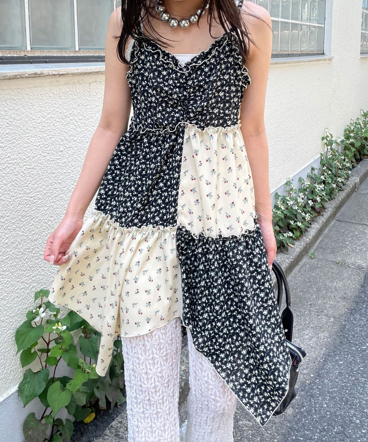 CIAOPANIC Flower patchwork camisole tunic dress - Image 36