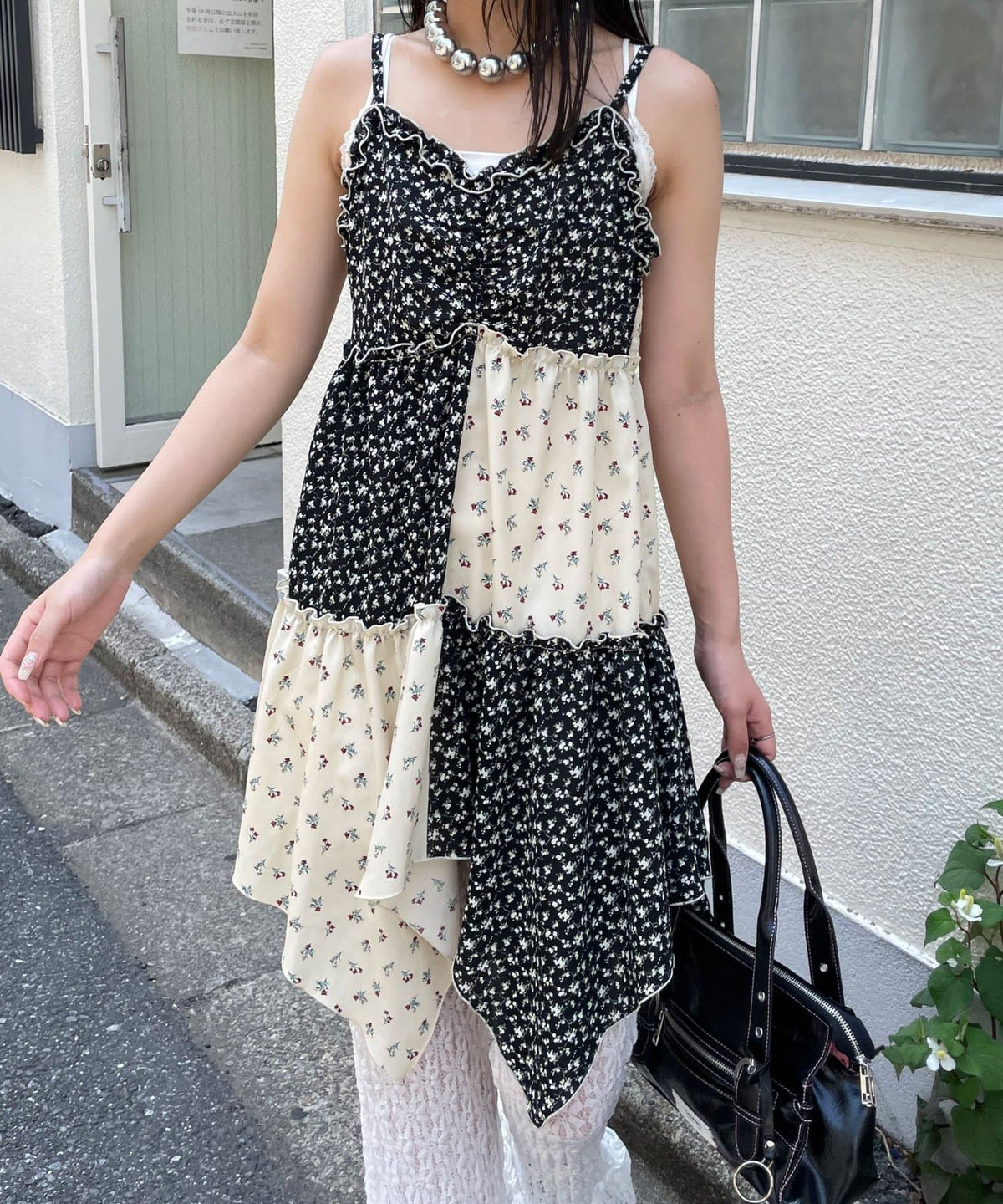 CIAOPANIC Flower patchwork camisole tunic dress - Image 37