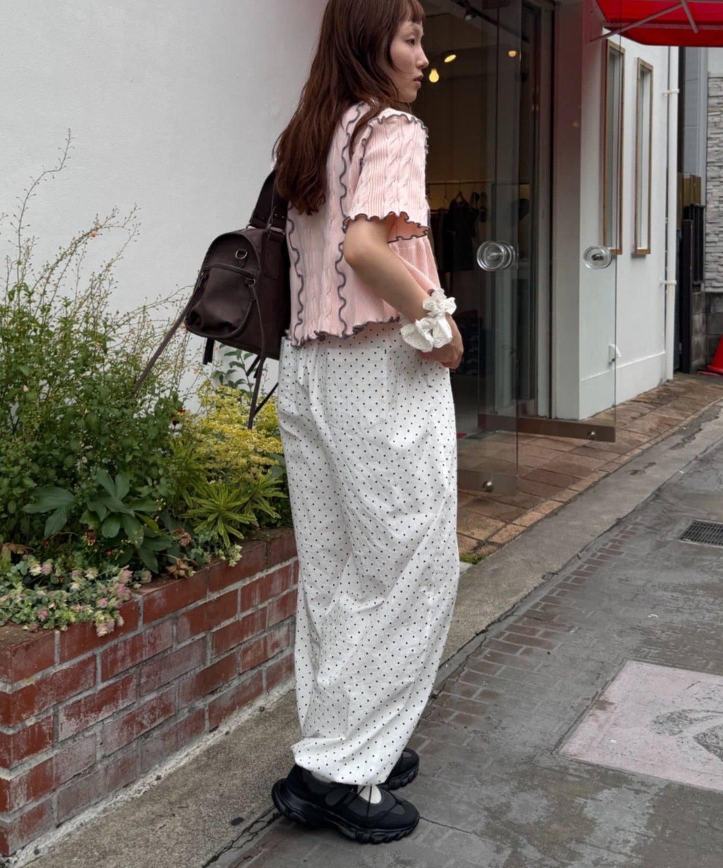 w closet 短袖撞色拼接開襟衫 - Image 30