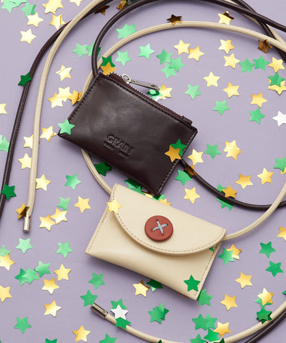 [CIAOPANIC] GRAIN 2P set - Big button waist belt pouch - Image 1