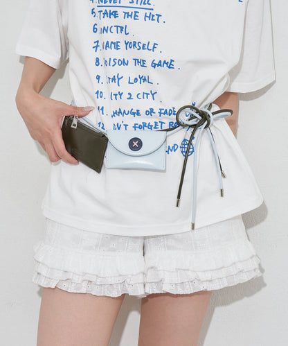 [CIAOPANIC] GRAIN 2P set - Big button waist belt pouch - Image 9