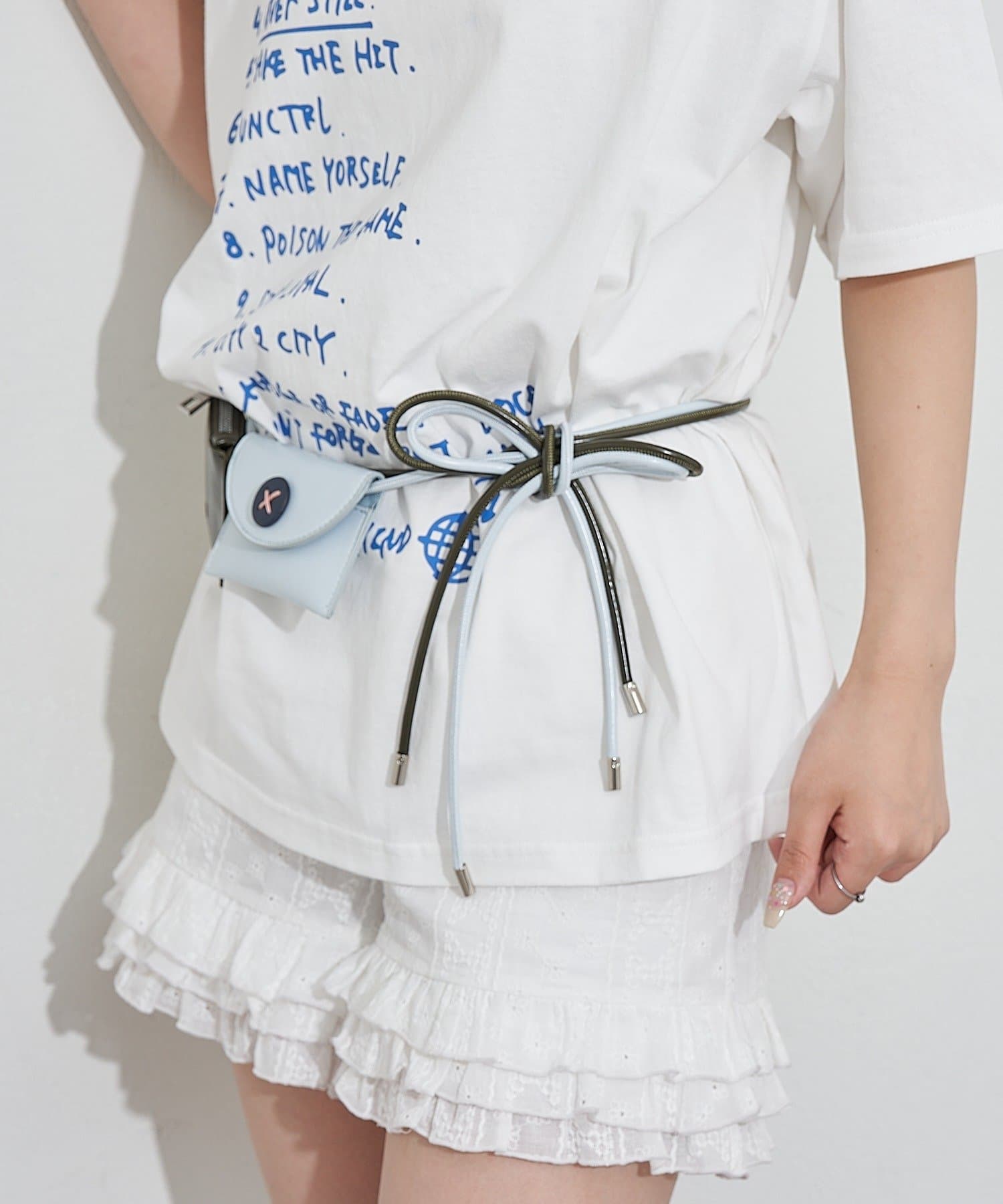 [CIAOPANIC] GRAIN 2P set - Big button waist belt pouch - Image 11