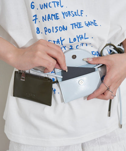 [CIAOPANIC] GRAIN 2P set - Big button waist belt pouch - Image 12