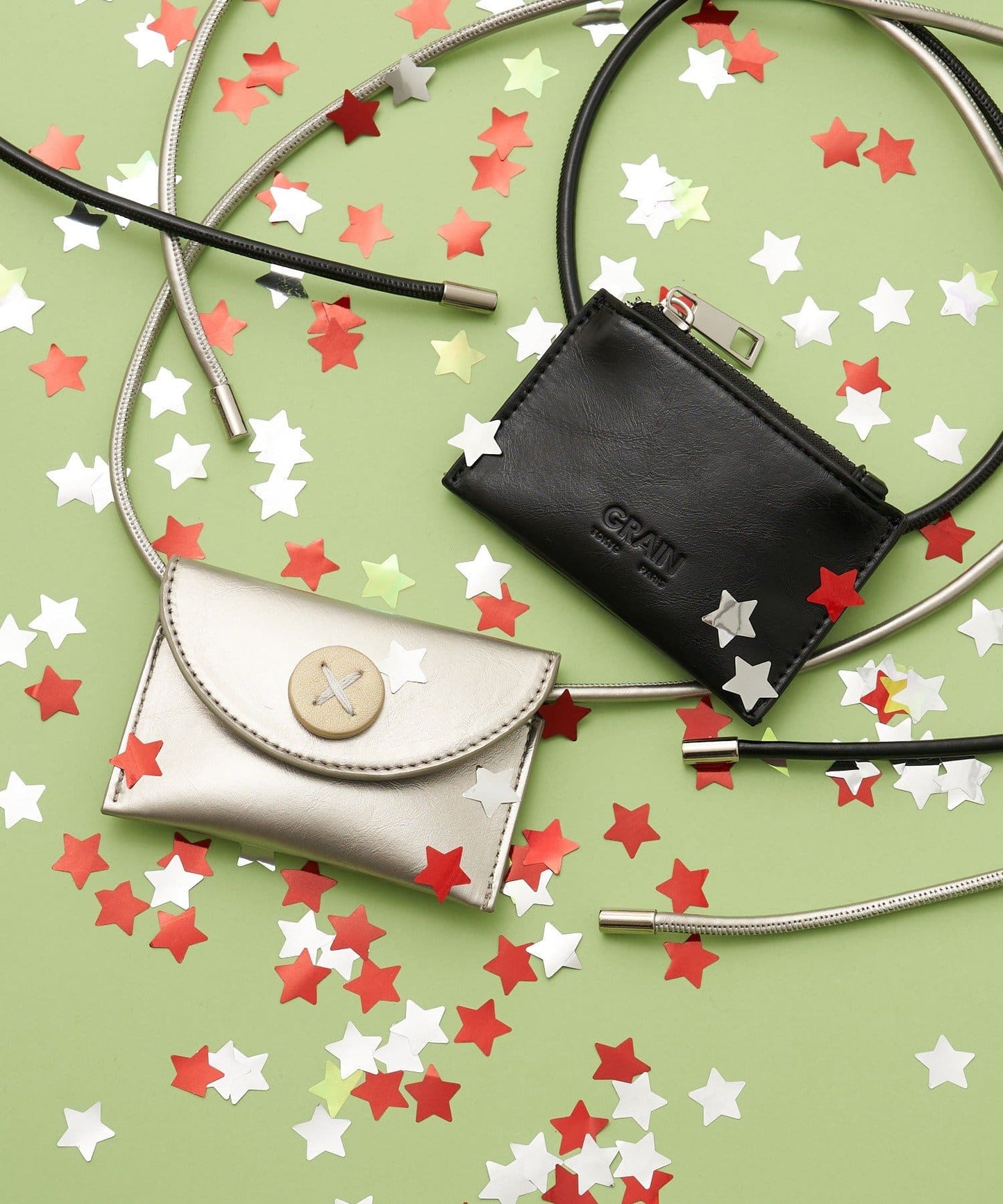 [CIAOPANIC] GRAIN 2P set - Big button waist belt pouch - Image 15