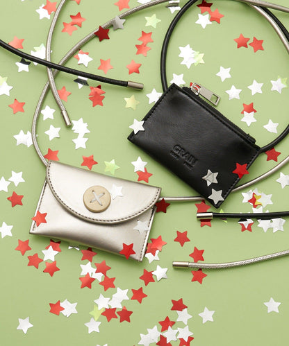 [CIAOPANIC] GRAIN 2P set - Big button waist belt pouch - Image 15