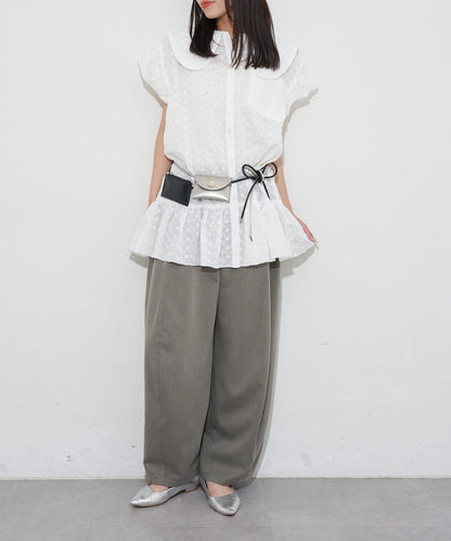[CIAOPANIC] GRAIN 2P set - Big button waist belt pouch - Image 18