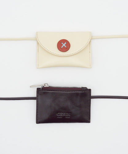 [CIAOPANIC] GRAIN 2P set - Big button waist belt pouch - Image 20