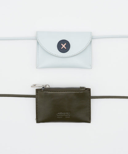 [CIAOPANIC] GRAIN 2P set - Big button waist belt pouch - Image 21