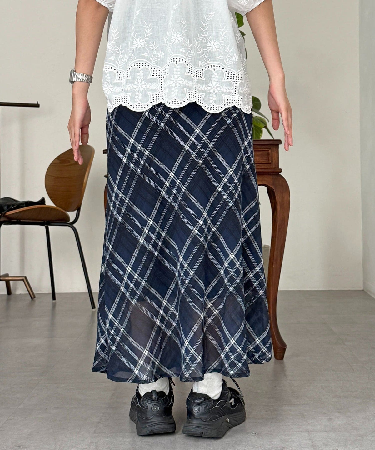 CPCM 格紋/ 波點 sheer skirt - Image 10