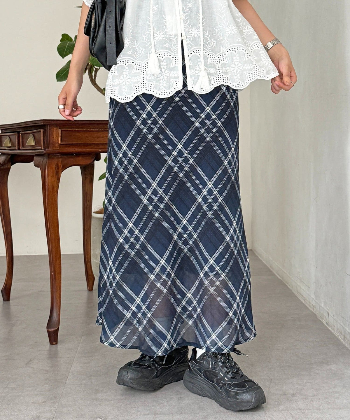 CPCM 格紋/ 波點 sheer skirt - Image 11