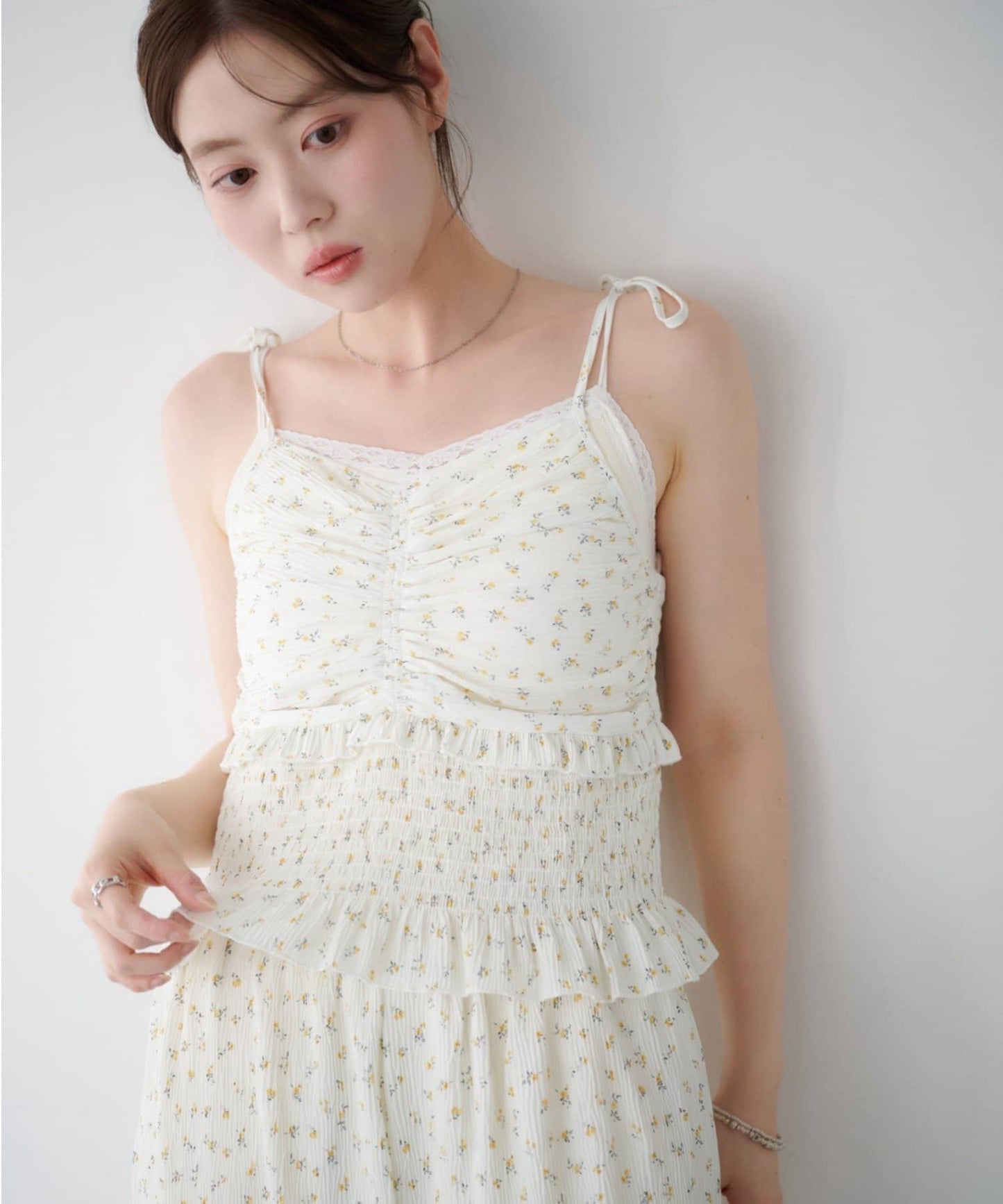 Kastane 褶皺碎花連身褲 - Image 1