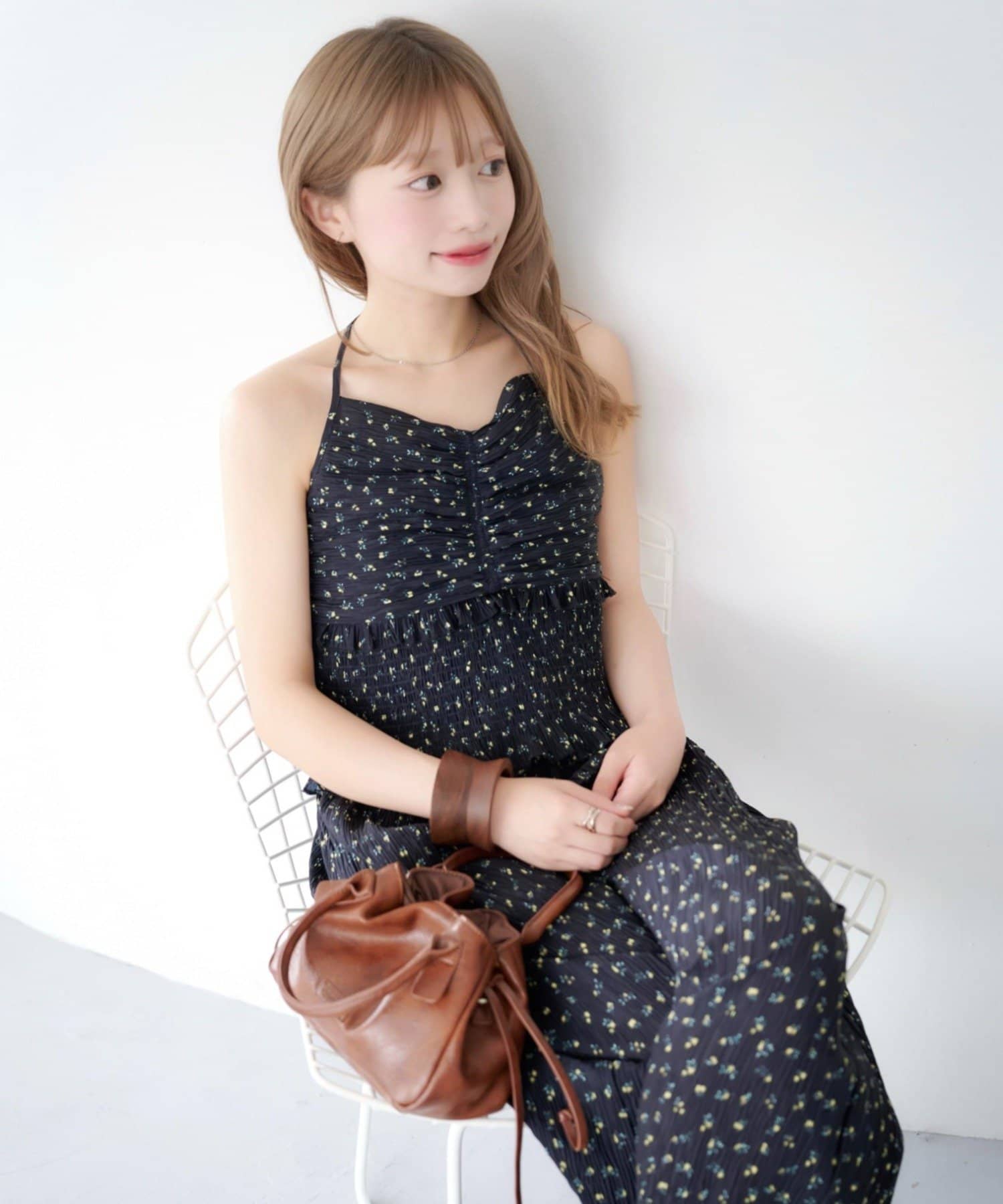 Kastane 褶皺碎花連身褲 - Image 5