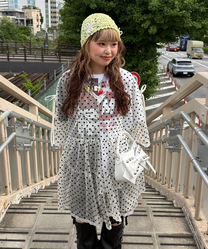 CIAOPANIC 波點薄紗Remakte T-shirt 裙 - Image 6