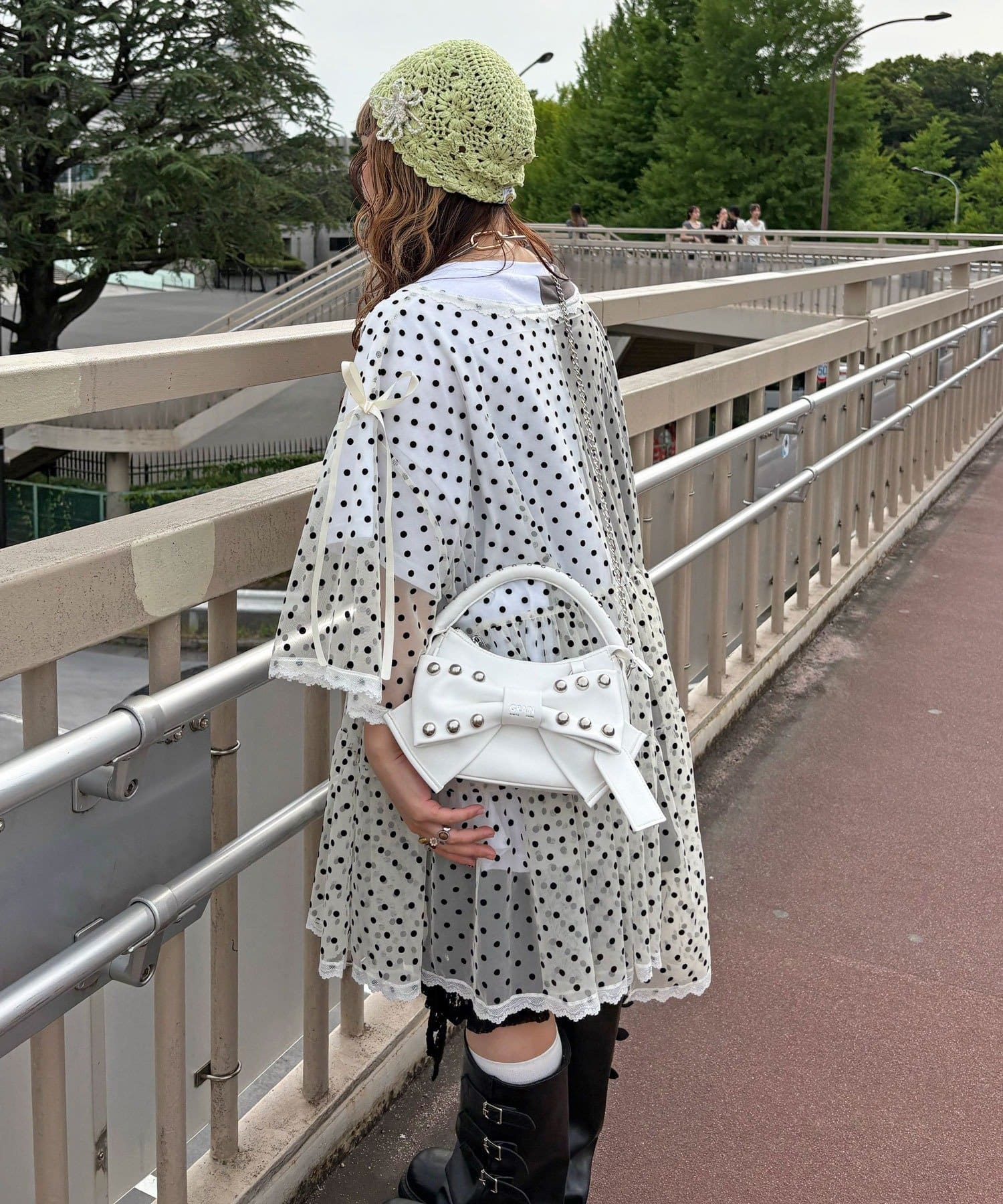 CIAOPANIC 波點薄紗Remakte T-shirt 裙 - Image 7