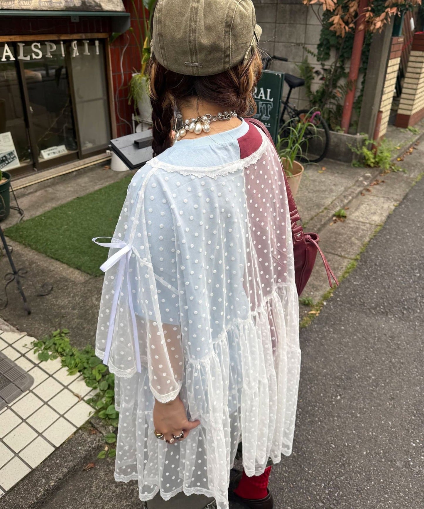 CIAOPANIC 波點薄紗Remakte T-shirt 裙 - Image 15