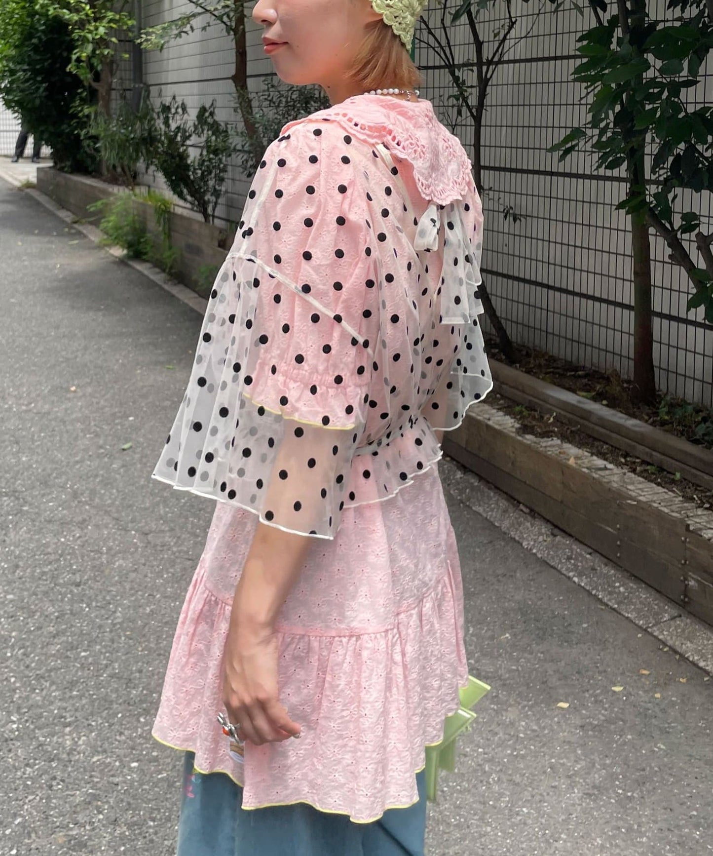 HELLO.SANFRANCISCO 2-Way Tulle Dot Blouse - Image 14