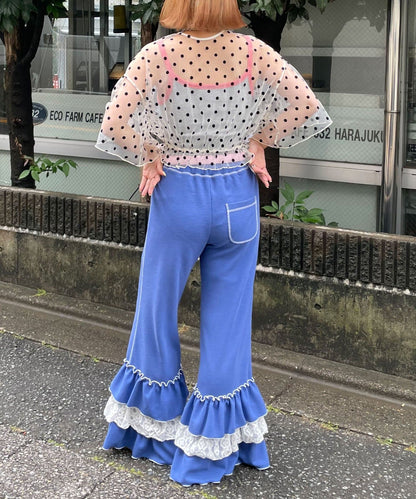 HELLO.SANFRANCISCO 2-Way Tulle Dot Blouse - Image 10