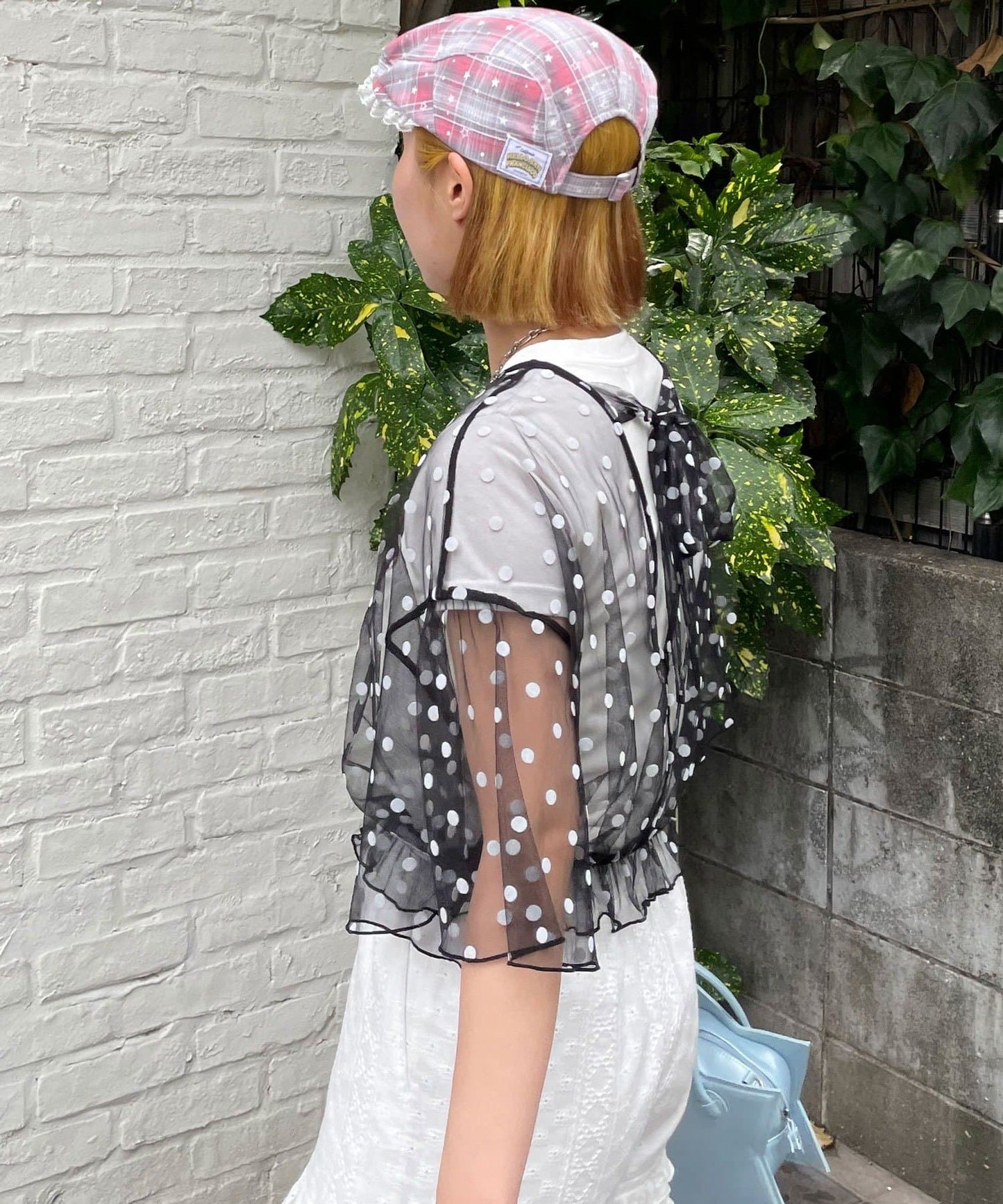 HELLO.SANFRANCISCO 2-Way Tulle Dot Blouse - Image 26