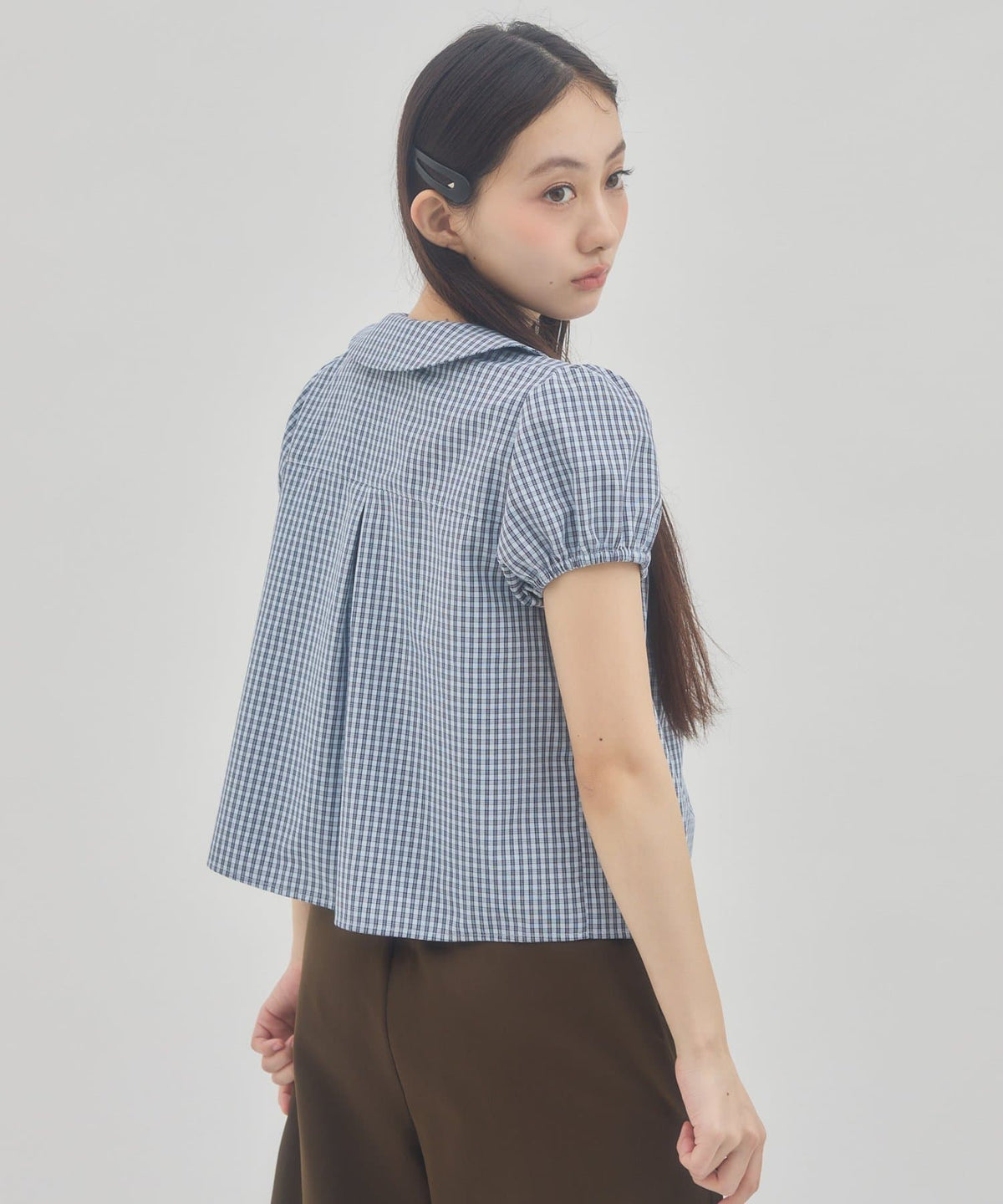 umm. By Discoat 圓領泡泡袖Blouse with bow tie - Image 17