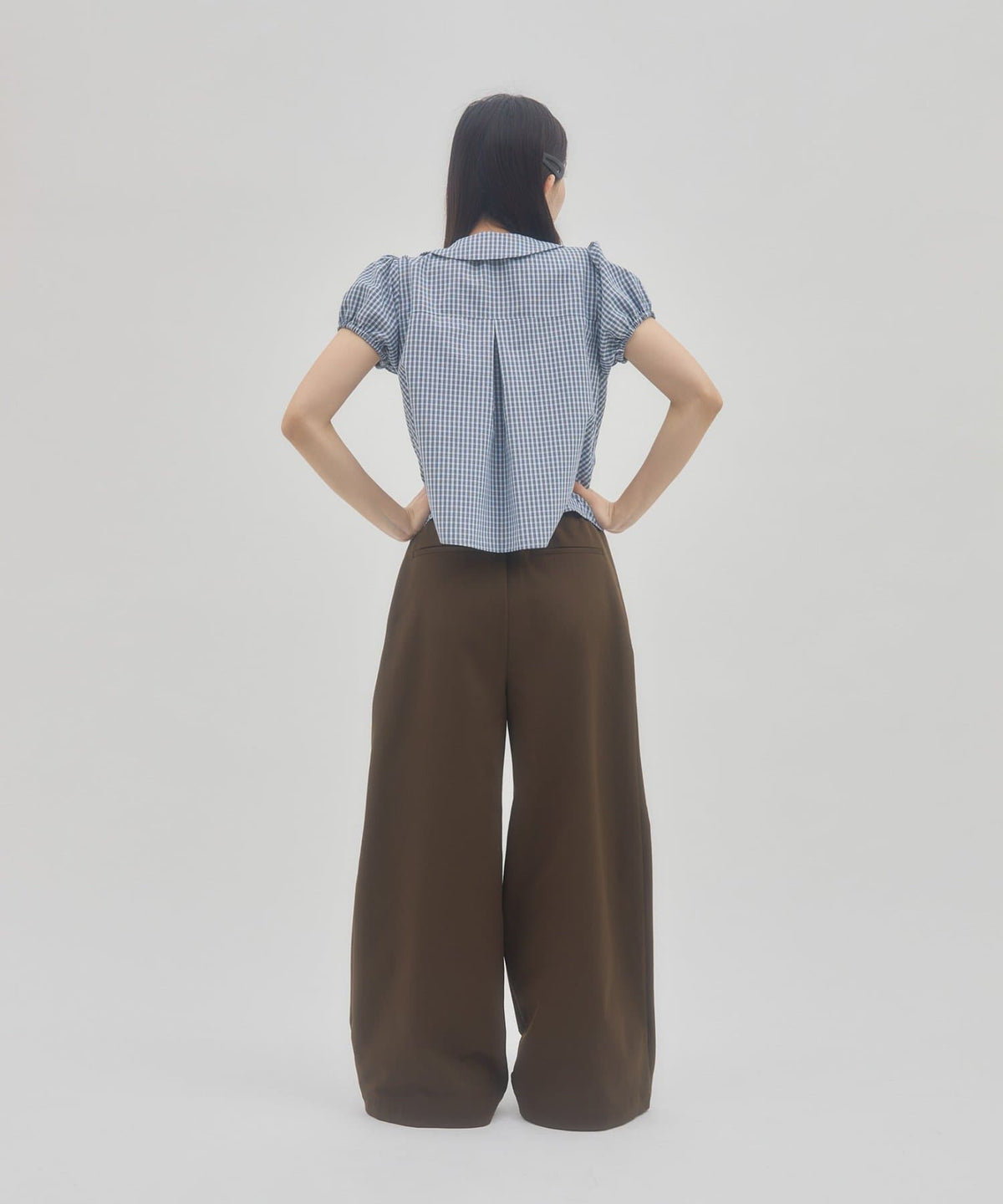 umm. By Discoat 圓領泡泡袖Blouse with bow tie - Image 20