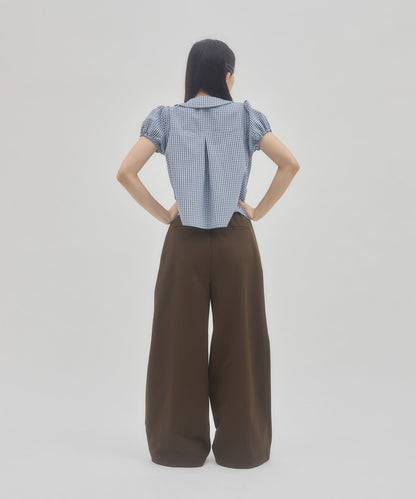 umm. By Discoat 圓領泡泡袖Blouse with bow tie - Image 20