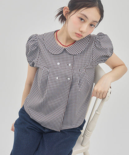 umm. By Discoat 圓領泡泡袖Blouse with bow tie - Image 26