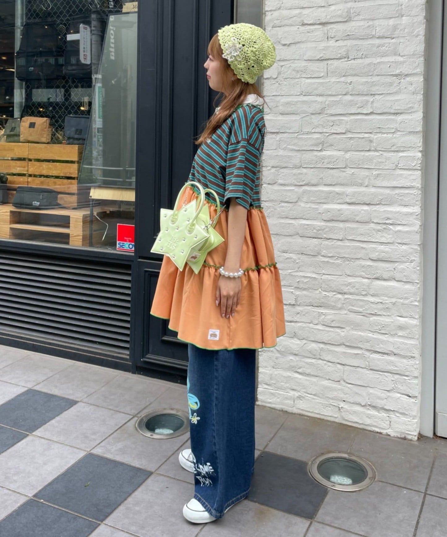 HELLO.SANFRANCISCO 荷葉邊領條紋rugby shirt tunic - Image 8