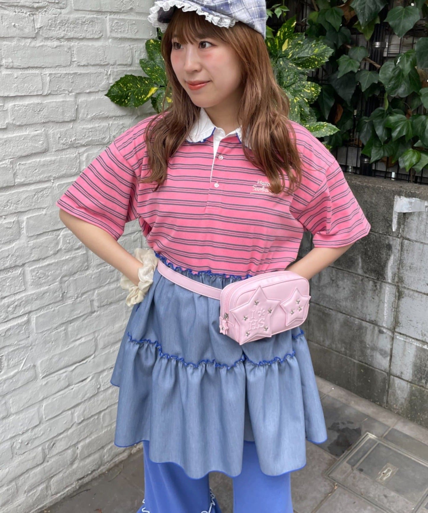 HELLO.SANFRANCISCO 荷葉邊領條紋rugby shirt tunic - Image 12